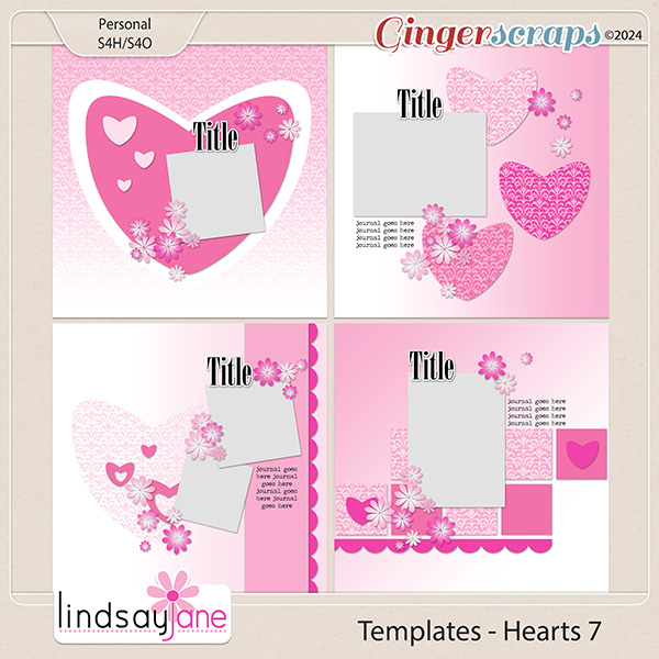 Templates - Hearts 7 by Lindsay Jane