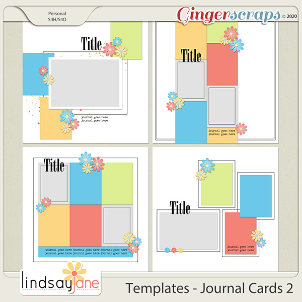 Templates - Journal Cards 2 by Lindsay Jane