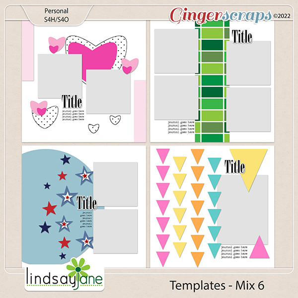 Templates - Mix 6 by Lindsay Jane