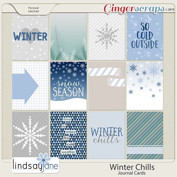 Winter Chills Journal Cards by Lindsay Jane