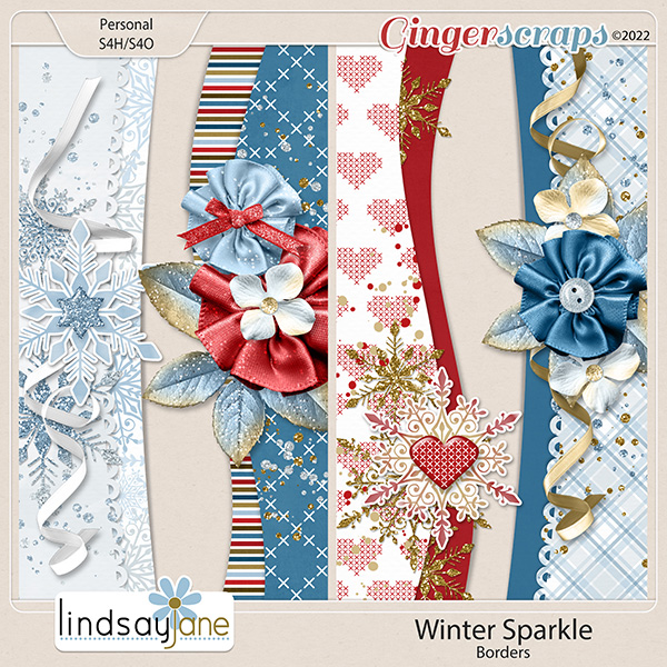 Winter Sparkle Borders by Lindsay Jane