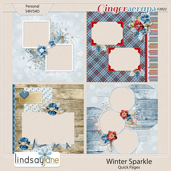 Winter Sparkle Quick Pages by Lindsay Jane