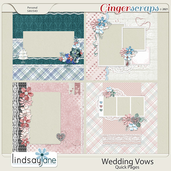 Wedding Vows Quick Pages by Lindsay Jane