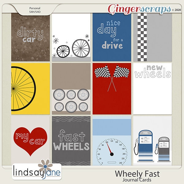 Wheely Fast Journal Cards by Lindsay Jane