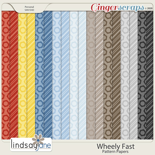 Wheely Fast Pattern Papers by Lindsay Jane