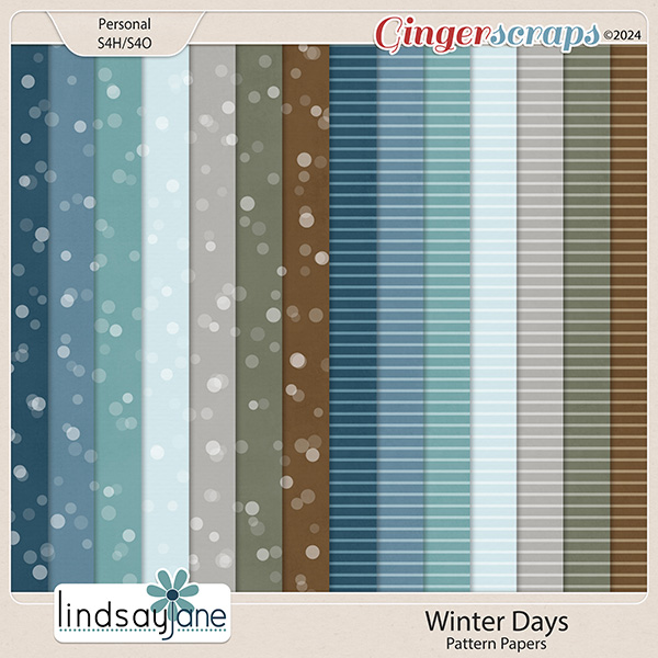 Winter Days Pattern Papers by Lindsay Jane