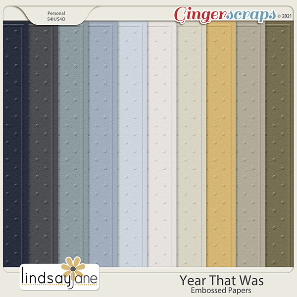 Year That Was Embossed Papers by Lindsay Jane