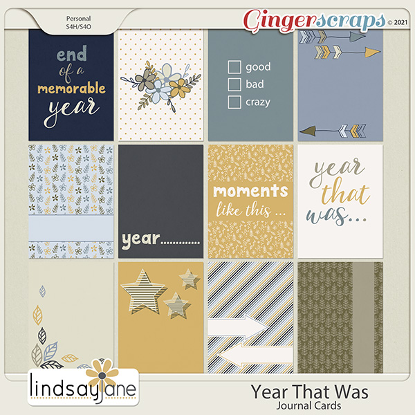 Year That Was Journal Cards by Lindsay Jane