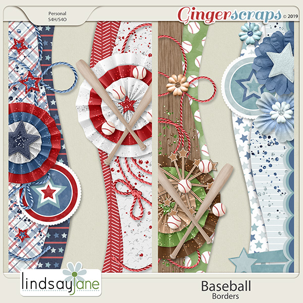 Baseball Borders by Lindsay Jane