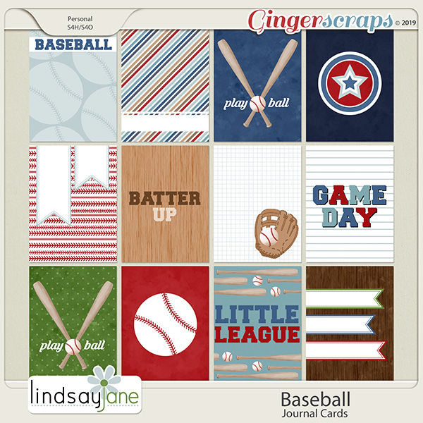 Baseball Journal Cards by Lindsay Jane