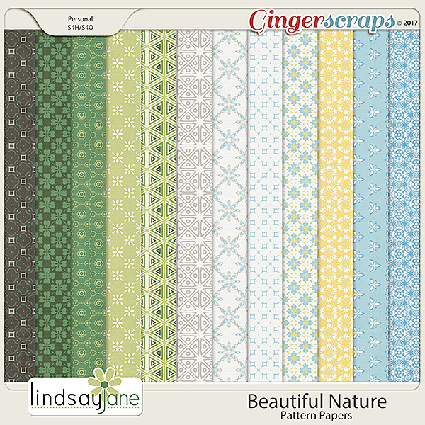 Beautiful Nature Pattern Papers by Lindsay Jane