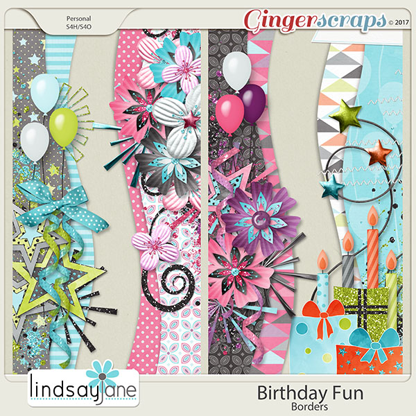 Birthday Fun Borders by Lindsay Jane