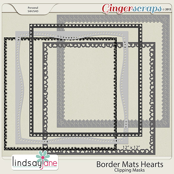 Border Mats Hearts by Lindsay Jane