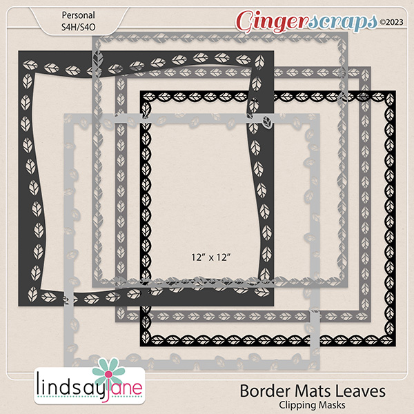 Border Mats Leaves by Lindsay Jane