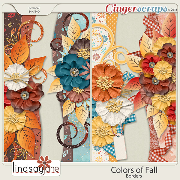Colors of Fall Borders by Lindsay Jane