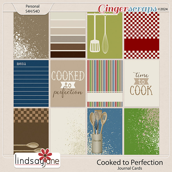 Cooked to Perfection Journal Cards by Lindsay Jane