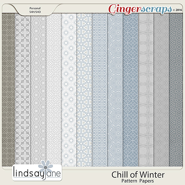Chill of Winter Pattern Papers by Lindsay Jane