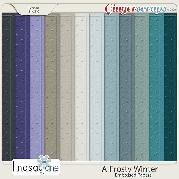 A Frosty Winter Embossed Papers by Lindsay Jane