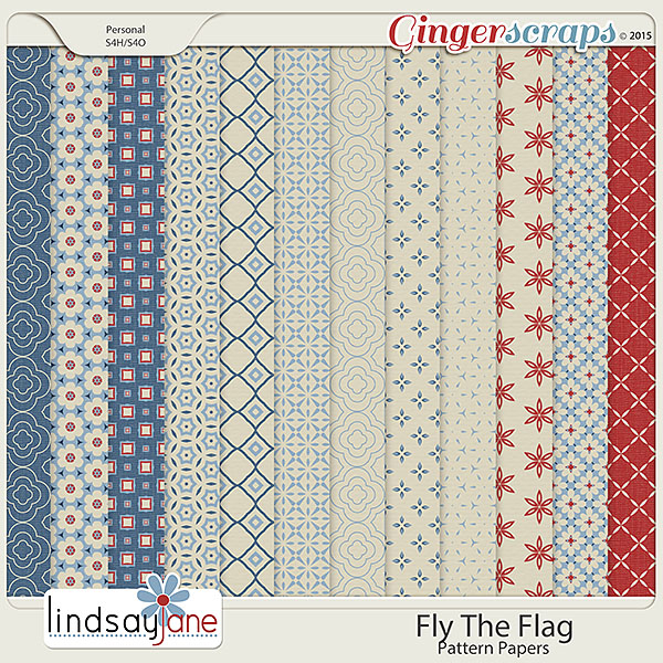 Fly The Flag Pattern Papers by Lindsay Jane