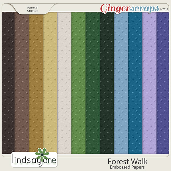 Forest Walk Embossed Papers by Lindsay Jane