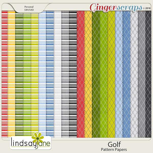 Golf Pattern Papers by Lindsay Jane