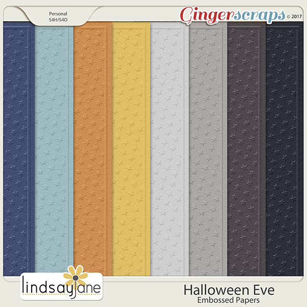 Halloween Eve Embossed Papers by Lindsay Jane
