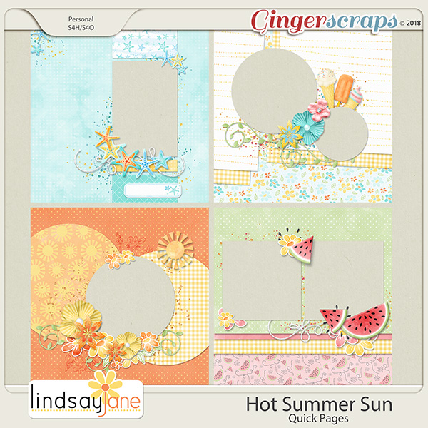 Hot Summer Sun Quick Pages by Lindsay Jane