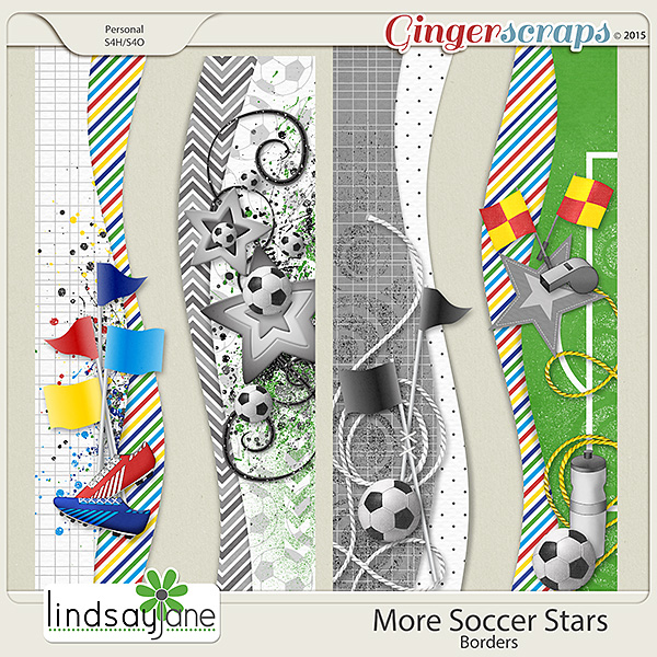 More Soccer Stars Borders by Lindsay Jane