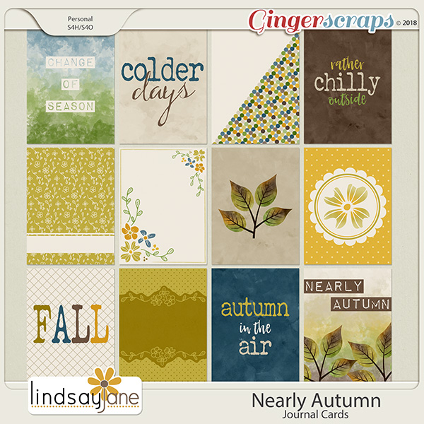 Nearly Autumn Journal Cards by Lindsay Jane