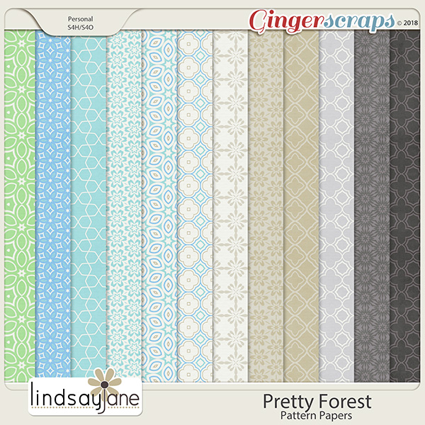 Pretty Forest Pattern Papers by Lindsay Jane