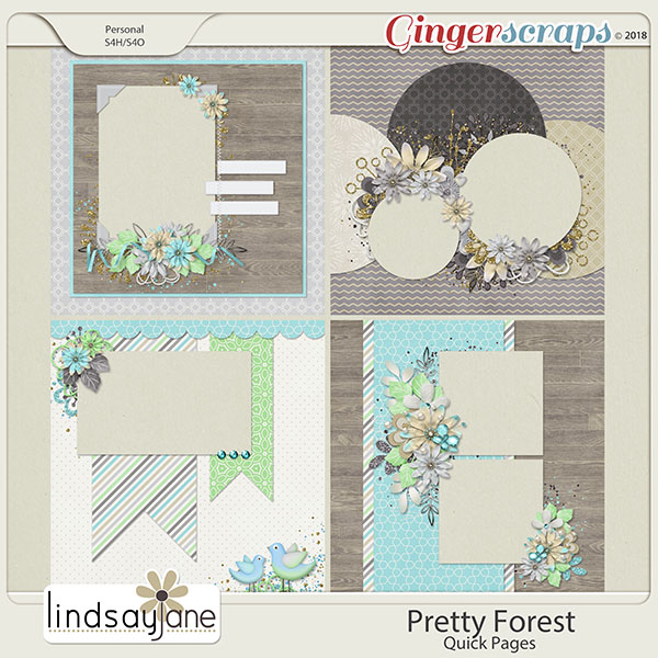 Pretty Forest Quick Pages by Lindsay Jane