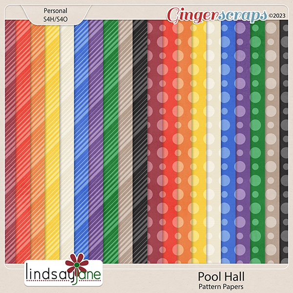 Pool Hall Pattern Papers by Lindsay Jane