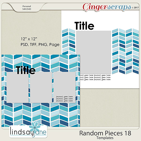 Random Pieces 18 Templates by Lindsay Jane
