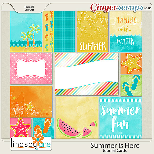 Summer is Here Journal Cards by Lindsay Jane
