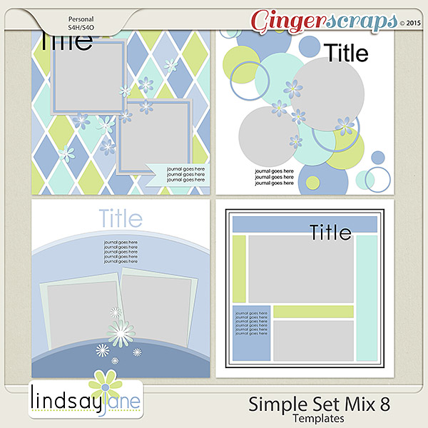 Simple Set Mix 8 Templates by Lindsay Jane