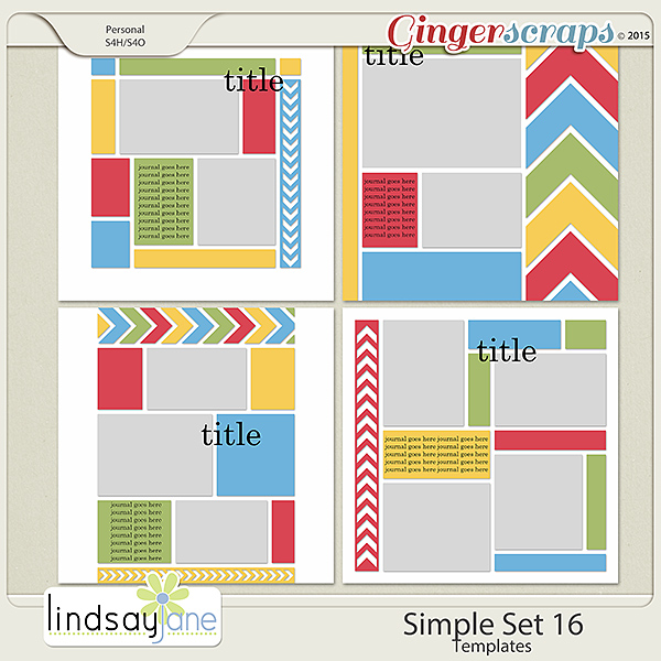 Simple Set 16 Templates by Lindsay Jane