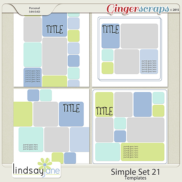 Simple Set 21 Templates by Lindsay Jane
