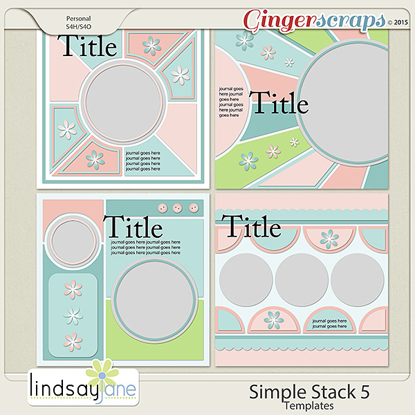 Simple Stack 5 Templates by Lindsay Jane