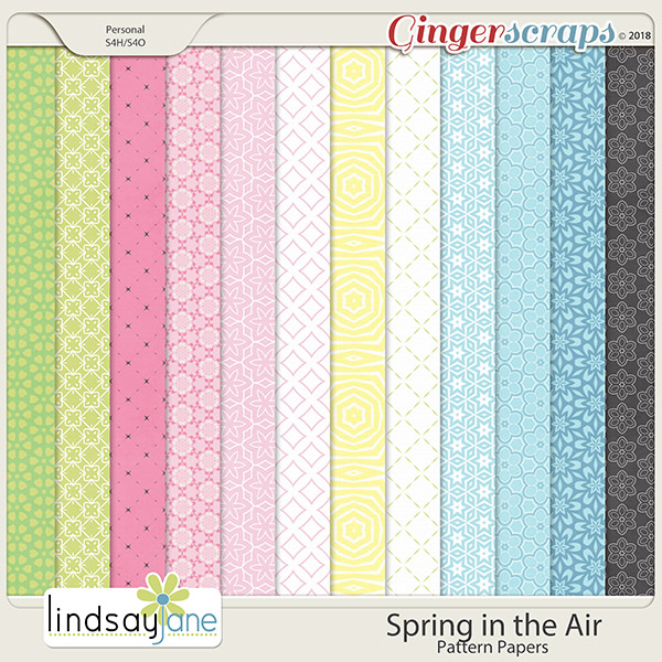 Spring in the Air Pattern Papers by Lindsay Jane