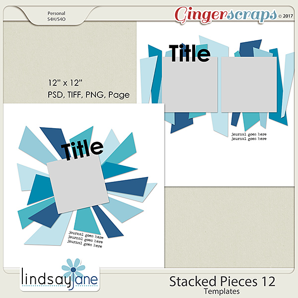 Stacked Pieces 12 Templates by Lindsay Jane