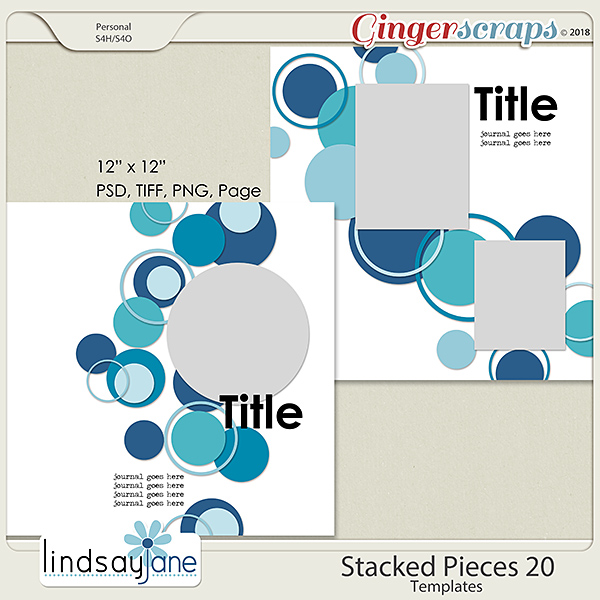 Stacked Pieces 20 Templates by Lindsay Jane