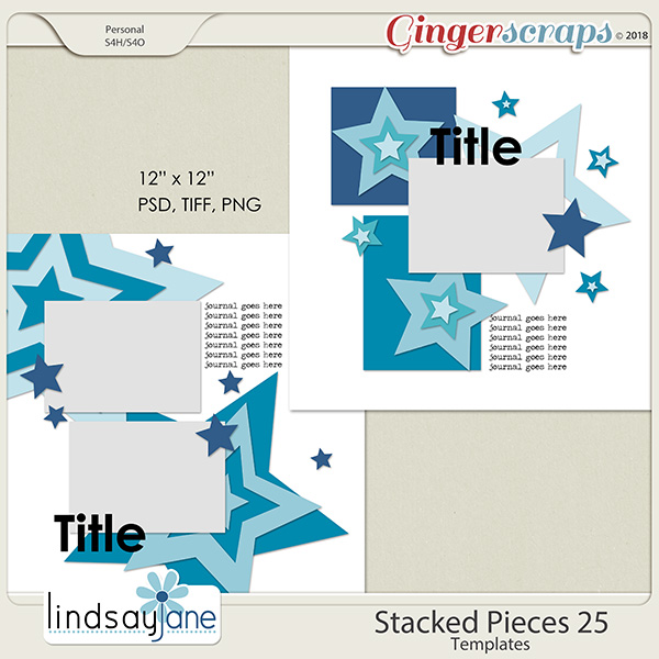 Stacked Pieces 25 Templates by Lindsay Jane