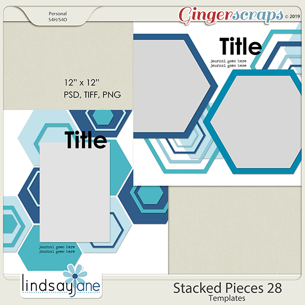 Stacked Pieces 28 Templates by Lindsay Jane