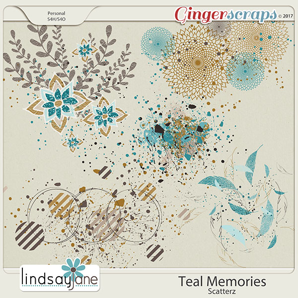 Teal Memories Scatterz by Lindsay Jane