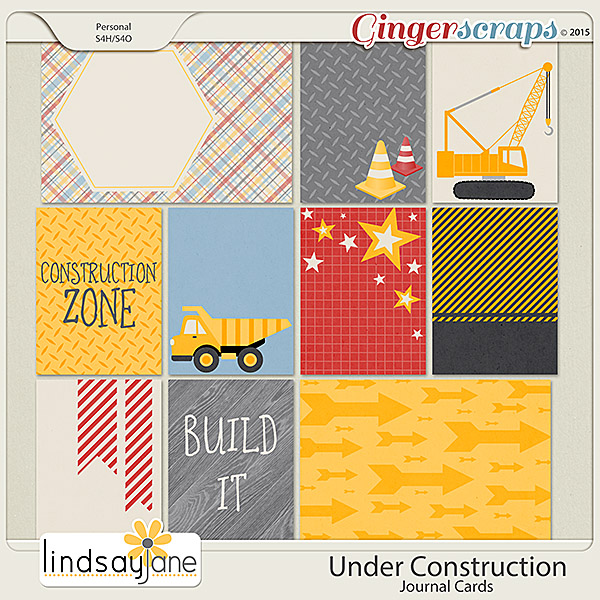 Under Construction Journal Cards by Lindsay Jane