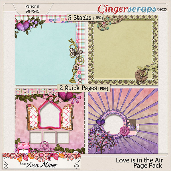 Love is in the Air Page Pack from Designs by Lisa Minor