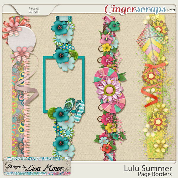 Lulu Summer Page Borders from Designs by Lisa Minor