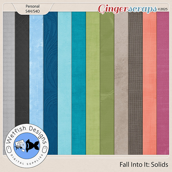 Fall Into It Solid Papers by Wetfish Designs 