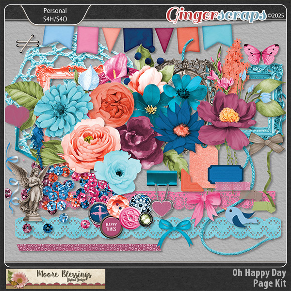 Oh Happy Day Element Pack by Moore Blessings Digital Design