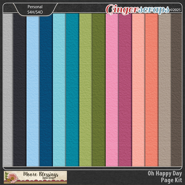 Oh Happy Day Solid Paper Pack by Moore Blessings Digital Design